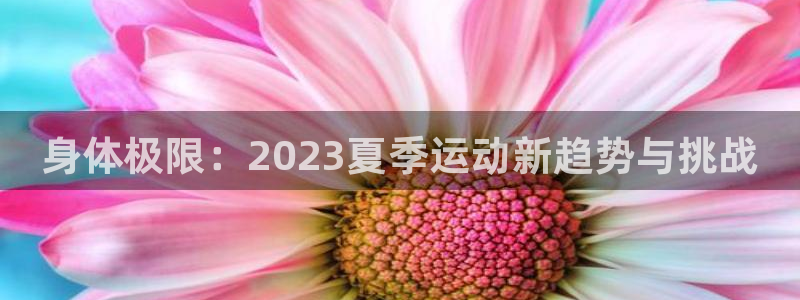 JJB竞技宝官网下载招商：身体极限：2023夏季运动